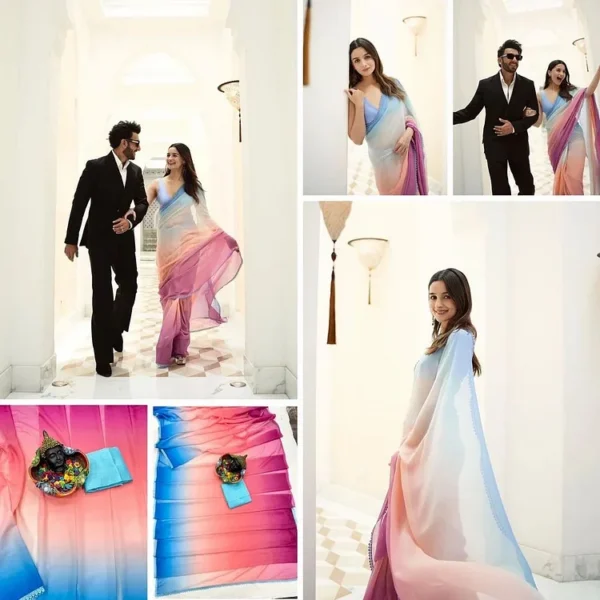 Latest Ready To Wear Saree In Multi Colour Alia Bhatt Wear Saree - Image 2